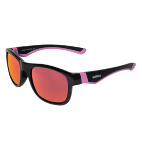 Spotters Premium Kids Emu Polarised Sunglasses Matt Black - Red