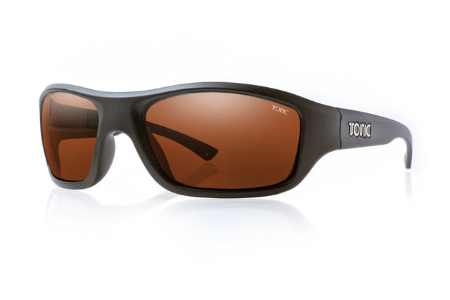 Tonic Evo Polarised Sunglasses Matte Black - Copper Photochromic
