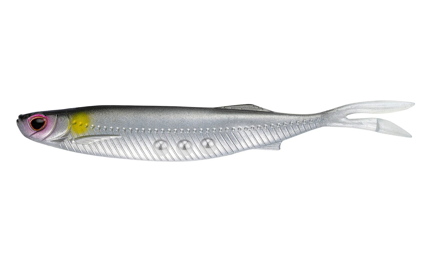 Nomad Live Ops Fallout Minnow 4.25in Soft Plastic Lure Silver Shad