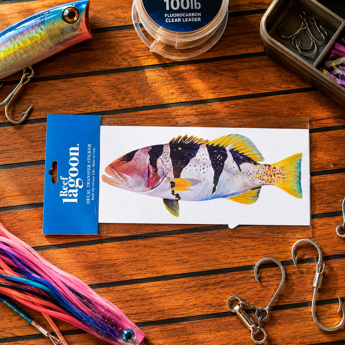 Reef Lagoon Decal Sticker A5 Footballer Coral Trout