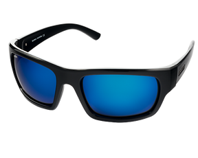 Spotters Freak Polarised Sunglasses Gloss Black - Ice Blue