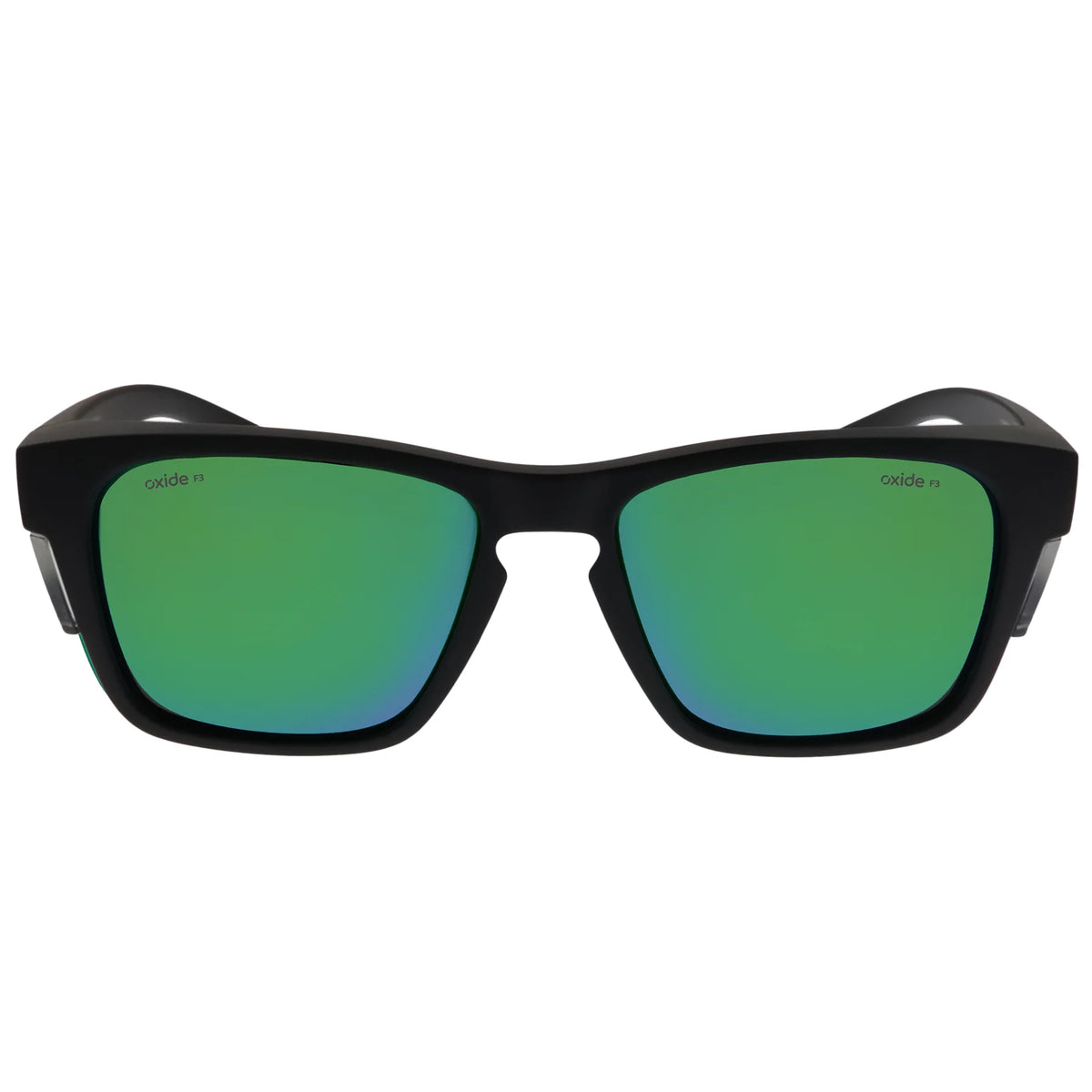 Oxide Frost Polarised Sunglasses Matt Black - Green Mirror