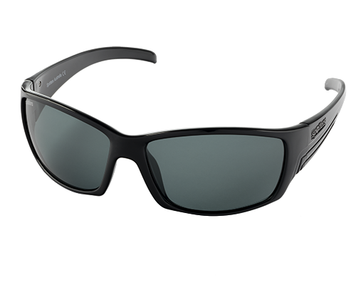 Spotters Fury Polarised Sunglasses Gloss Black - Carbon