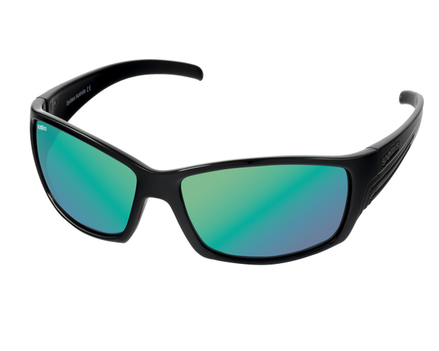 Spotters Fury Polarised Sunglasses Gloss Black - Helix