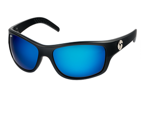 Spotters Fusion Polarised Sunglasses Matt Black - Ice Blue