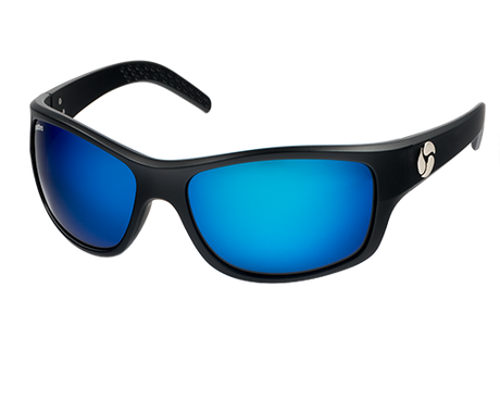 Spotters Fusion Polarised Sunglasses Matt Black - Ice Blue