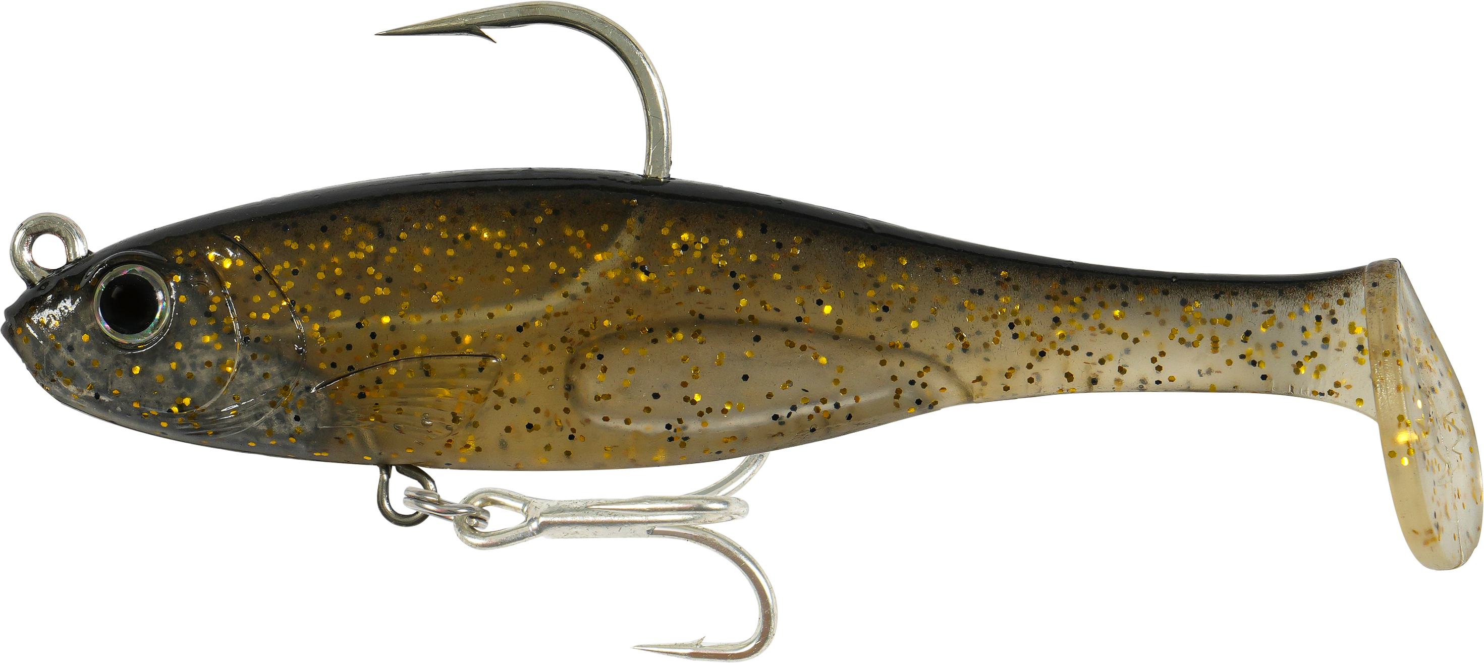 Fish Craft Dr Shad 125mm Soft Plastic Swimbait Lure Black Gold