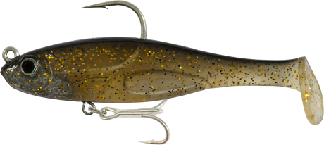 Fish Craft Dr Shad 125mm Soft Plastic Swimbait Lure Black Gold