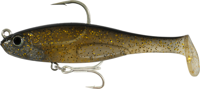 Fish Craft Dr Shad 125mm Soft Plastic Swimbait Lure Black Gold