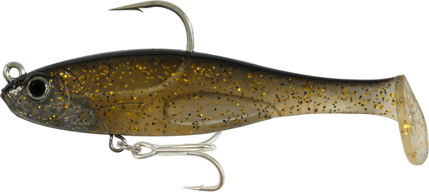 Fish Craft Dr Shad 150mm Soft Plastic Swimbait Lure Black Gold