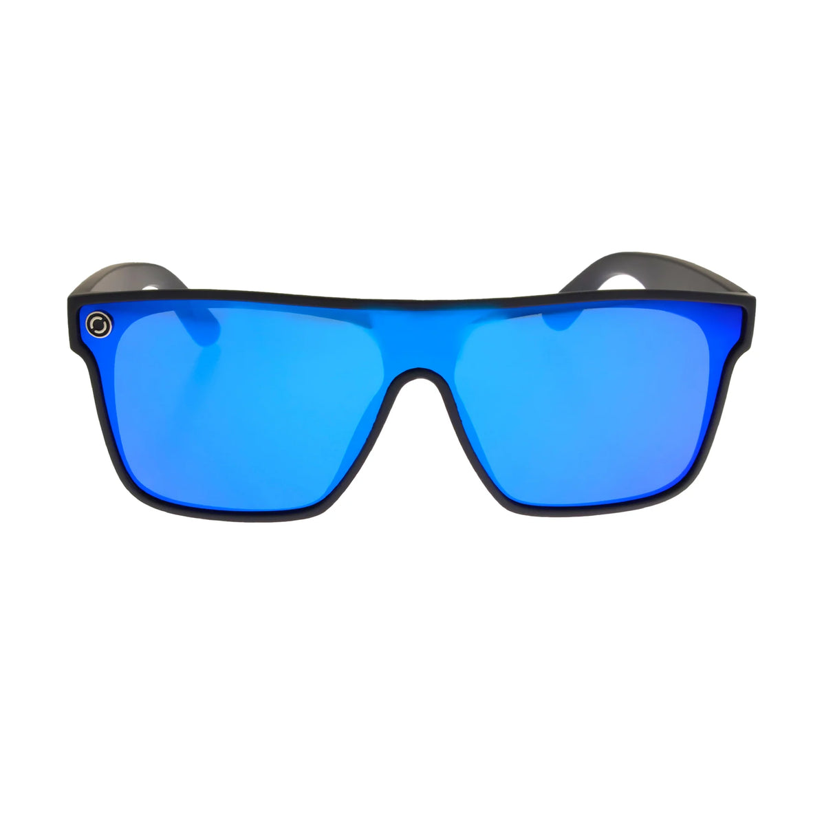 Oxide Galaxy Polarised Sunglasses Matt Black - Blue Mirror
