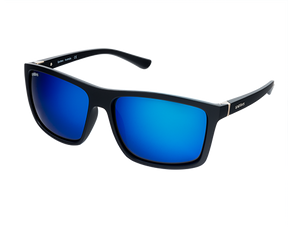 Spotters Grayson Polarised Sunglasses Matt Black - Ice Blue