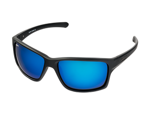 Spotters Grit Polarised Sunglasses Matt Black - Ice Blue