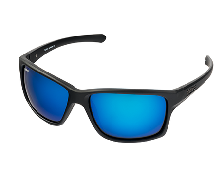 Spotters Grit Polarised Sunglasses Matt Black - Ice Blue