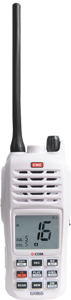 GME GX865 Handheld VHF Marine Radio White