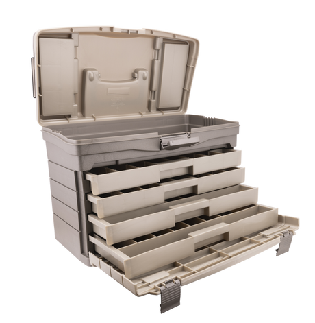 Plano Guide Series 757004 Four Drawer Tackle Box Graphite/Sandstone