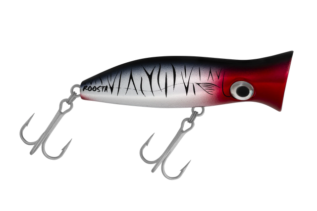 Halco Roosta Popper 80mm Popper Lure Chrome Tiger