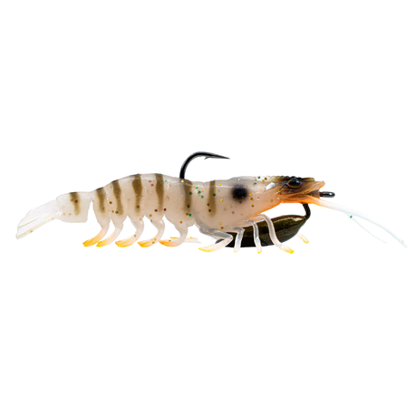 Chasebaits Flick Prawn Heavy 95mm 7g Soft Plastic Lure Brown Tiger