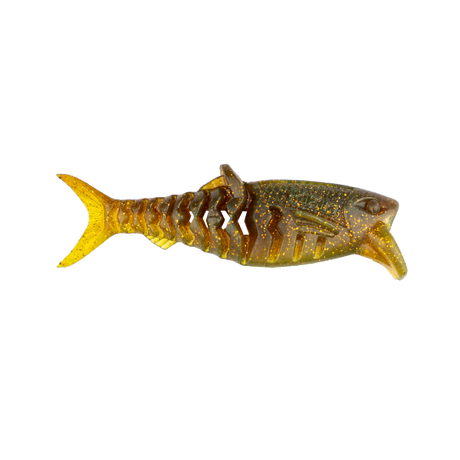 Rapala Crush City Infiltrator 3in Soft Plastic Lure Gold Fleck Motor Oil UV