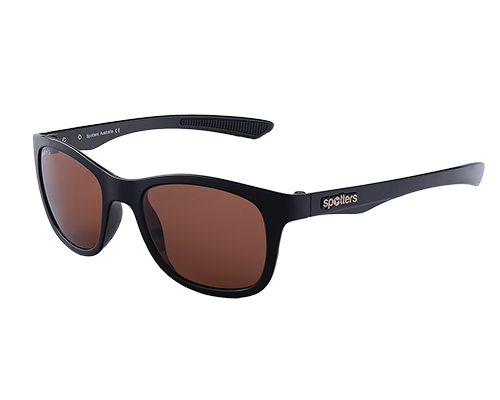 Spotters Jade Polarised Sunglasses Gloss Black - Halide
