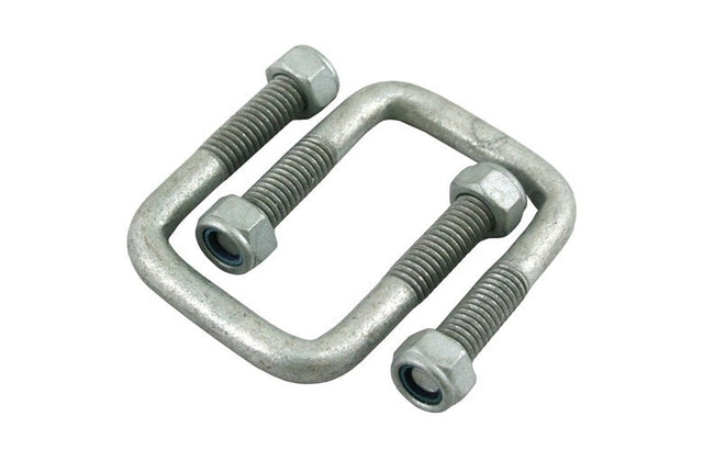 Jockey Wheel Trailer U Bolt Pair With Nuts 3in X 4in X 1/2in