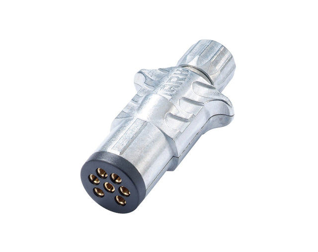 ARK 7 Pin Small Round Metal Trailer Plug