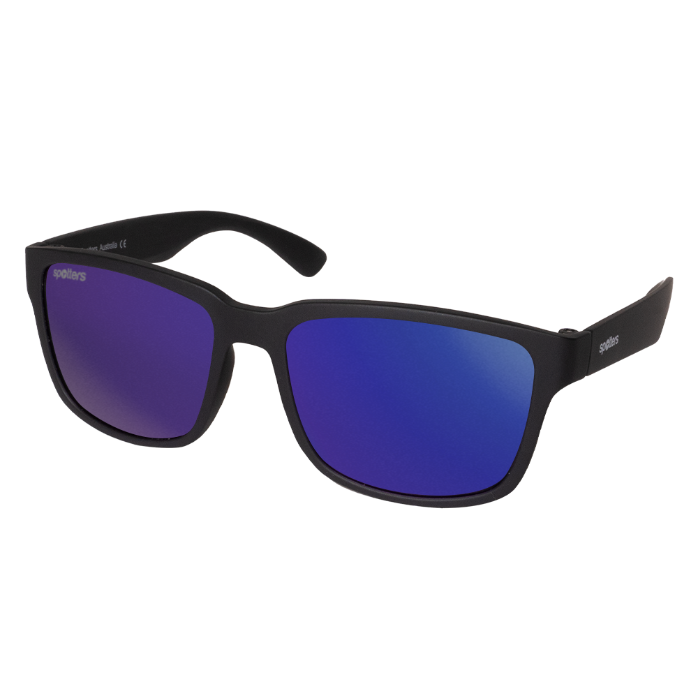 Spotters Premium Kids Kanga Polarised Sunglasses Matt Black - Purple