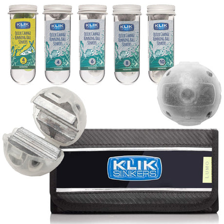 Klik Sinkers Quick Change Ball Sinker Kit With Case Lumo