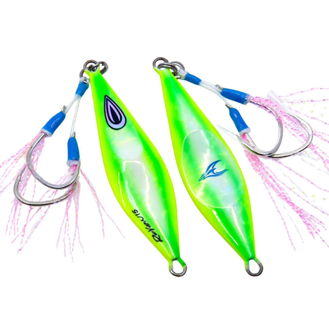 Oceans Legacy Roven 15g Metal Jig Lure Lime Green Glow