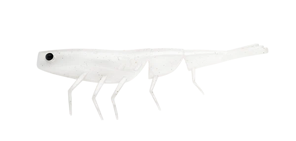 Daiwa Bait Junkie Prawn 4in Soft Plastic Lure White Pearl