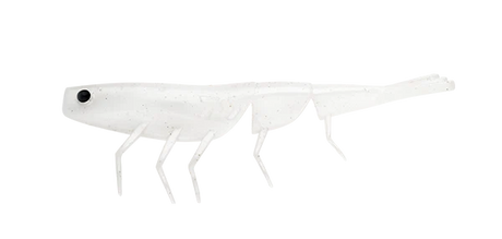 Daiwa Bait Junkie Prawn 4in Soft Plastic Lure White Pearl