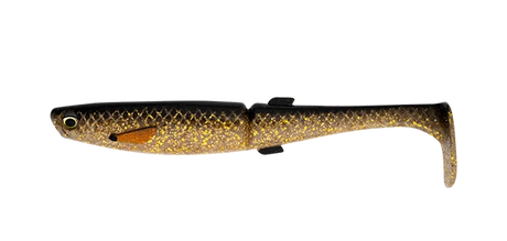 Daiwa Bait Junkie Megaminnow 6.5in Soft Plastic Lure Black and Gold