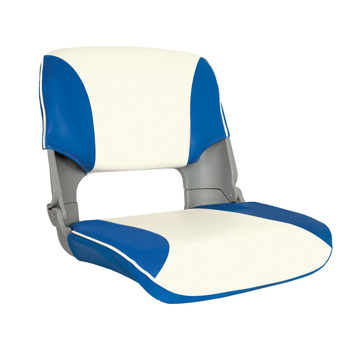 Oceansouth Skipper Folding Upholstered Boat Seat Blue/White