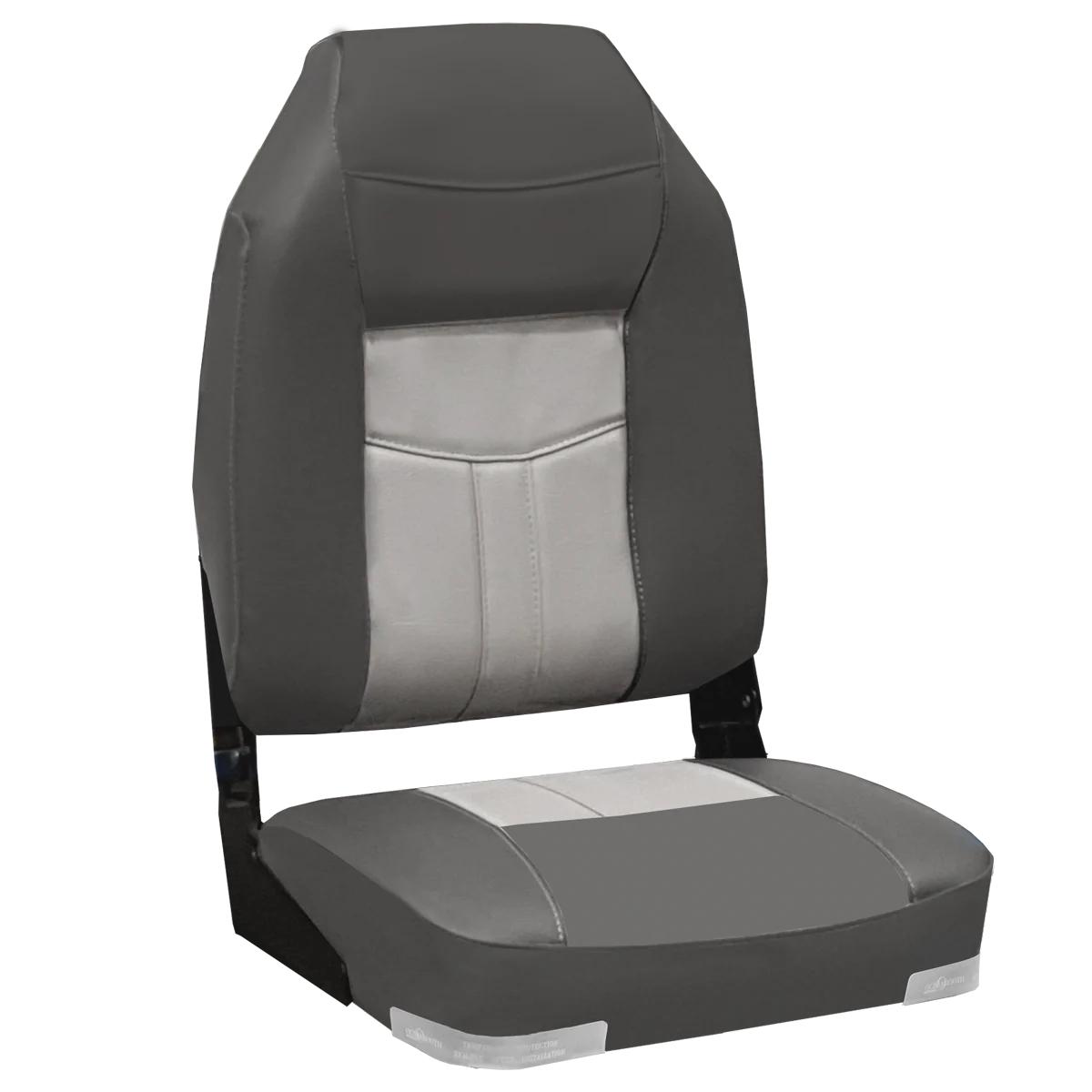 Oceansouth High Back Deluxe Folding Boat Seat Grey/Charcoal