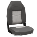 Oceansouth High Back Deluxe Folding Boat Seat Grey/Charcoal