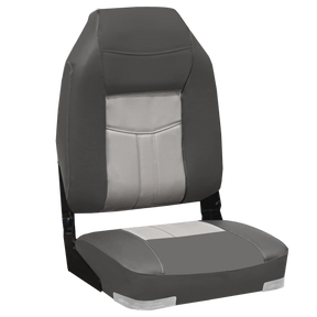 Oceansouth High Back Deluxe Folding Boat Seat Grey/Charcoal