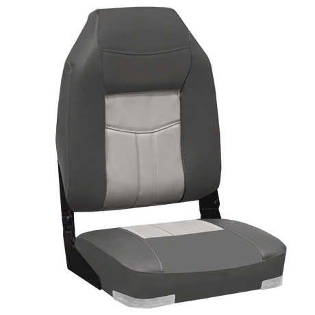 Oceansouth High Back Deluxe Folding Boat Seat Grey/Charcoal