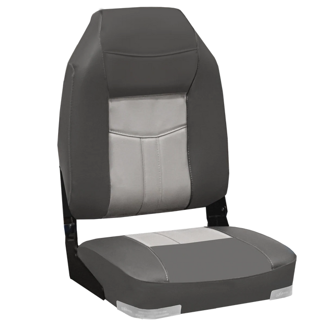 Oceansouth High Back Deluxe Folding Boat Seat Grey/Charcoal