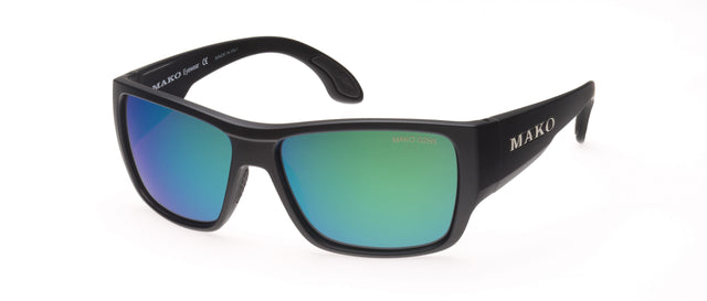 Mako Covert 9596 Polarised Sunglasses M01G2H5 Matte Black - Rose Green Mirror