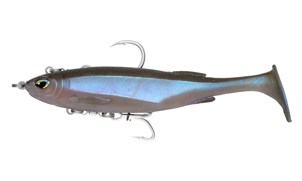 Nomad Live Ops Pre-Rigged Maniax 6in Soft Plastic Swimbait Lure Pearl Shimmer