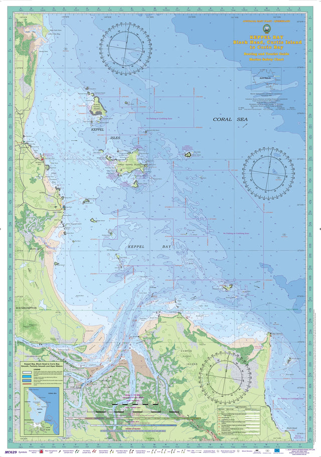 Camtas Keppel Bay, Black Head, Curtis Island To Corio Bay Marine Safety Chart