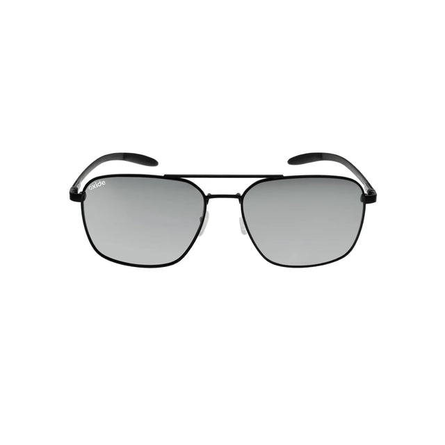 Oxide Mercury Polarised Sunglasses Matt Black - Silver Mirror