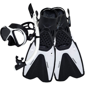 Ocean Pro Esperance Mask Snorkel Fin Set White