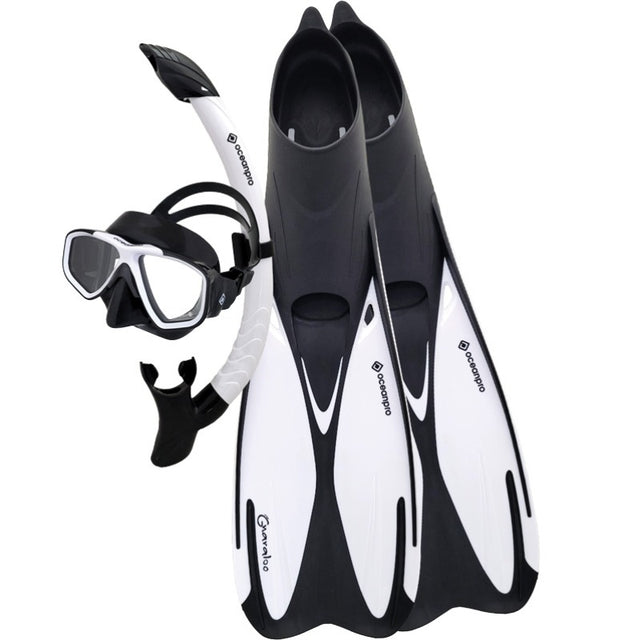 Ocean Pro Gnaraloo Mask Snorkel Fin Set White
