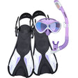 Ocean Pro Woolamai Junior Mask Snorkel Fin Set Lilac