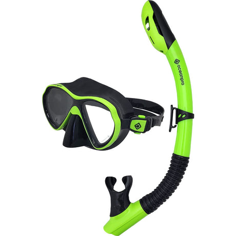 Ocean Pro Jurien Junior Mask & Snorkel Set Lime/Black