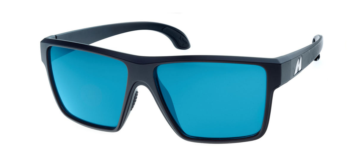 Mako Cast 9611 Polarised Sunglasses M01G1HR6 Matte Black - Brown Blue Mirror