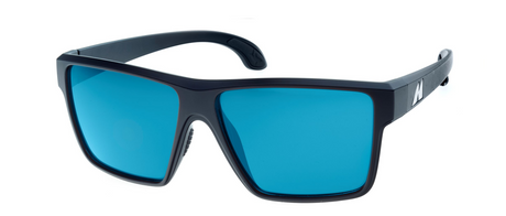 Mako Cast 9611 Polarised Sunglasses M01G1HR6 Matte Black - Brown Blue Mirror