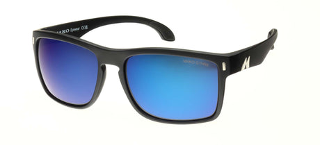 Mako GT 9615 Polarised Sunglasses M01G1HR6 Matte Black - Brown Blue Mirror