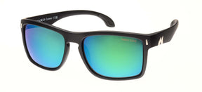Mako GT 9615 Polarised Sunglasses M01G2H5 Matte Black - Rose Green Mirror